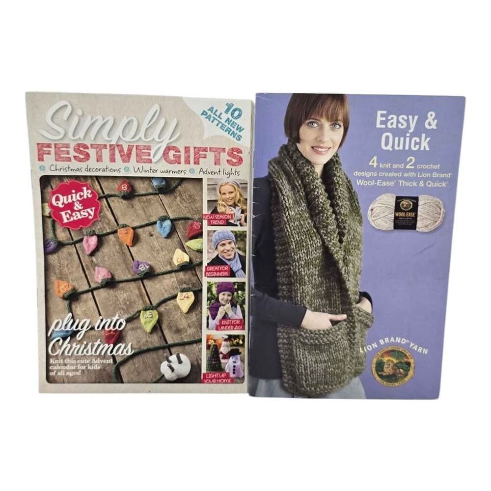 Lion Brand Yarn and Simply Knitting Pattern Booklets